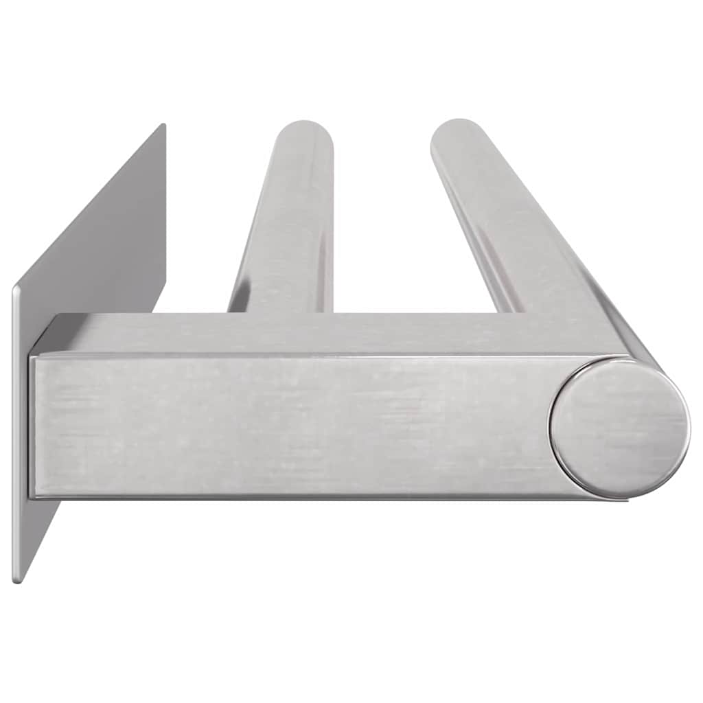 vidaXL Handdoekrek Zilver 40 x 9 x 4 cm Roestvrij staal