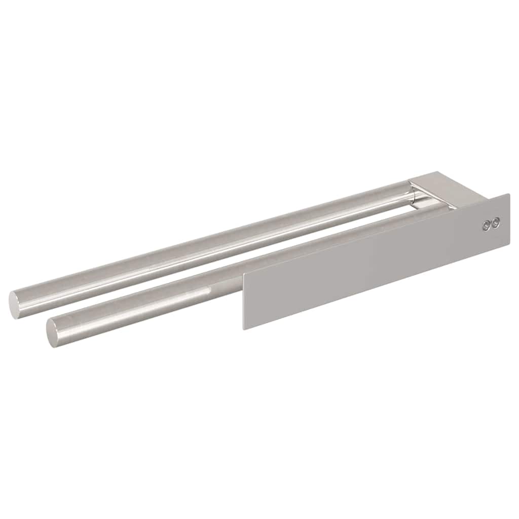 vidaXL Handdoekrek Zilver 40 x 9 x 4 cm Roestvrij staal