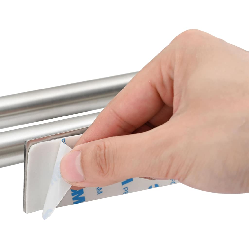 vidaXL Handdoekrek Zilver 40 x 9 x 4 cm Roestvrij staal