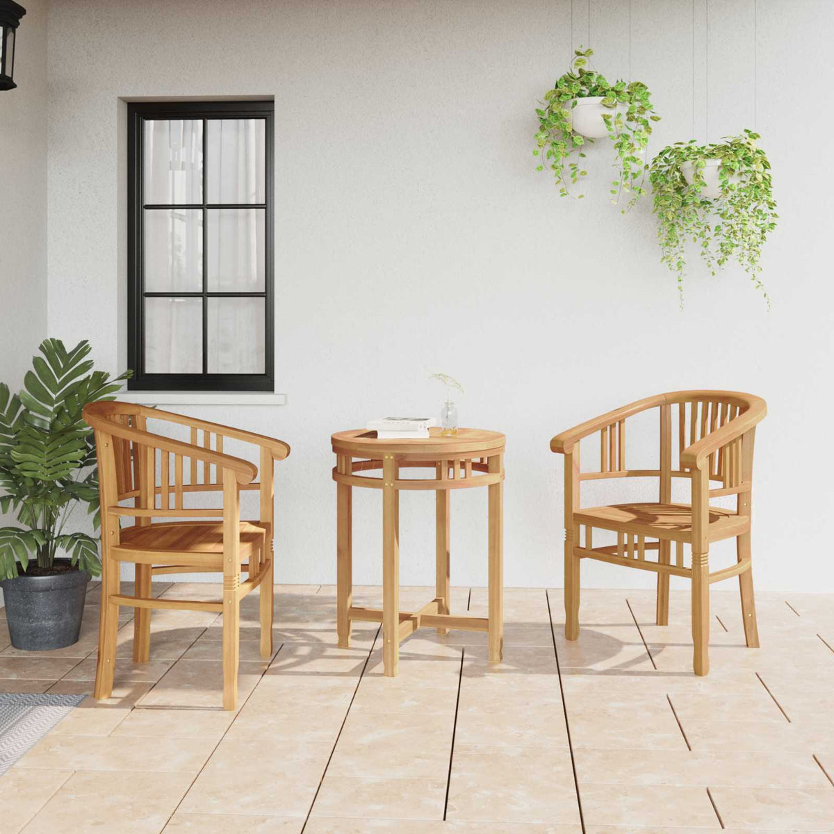 vidaXL Tuinstoelen 2 pcs Bruin 63 x 58 x 89 cm Massief teakhout