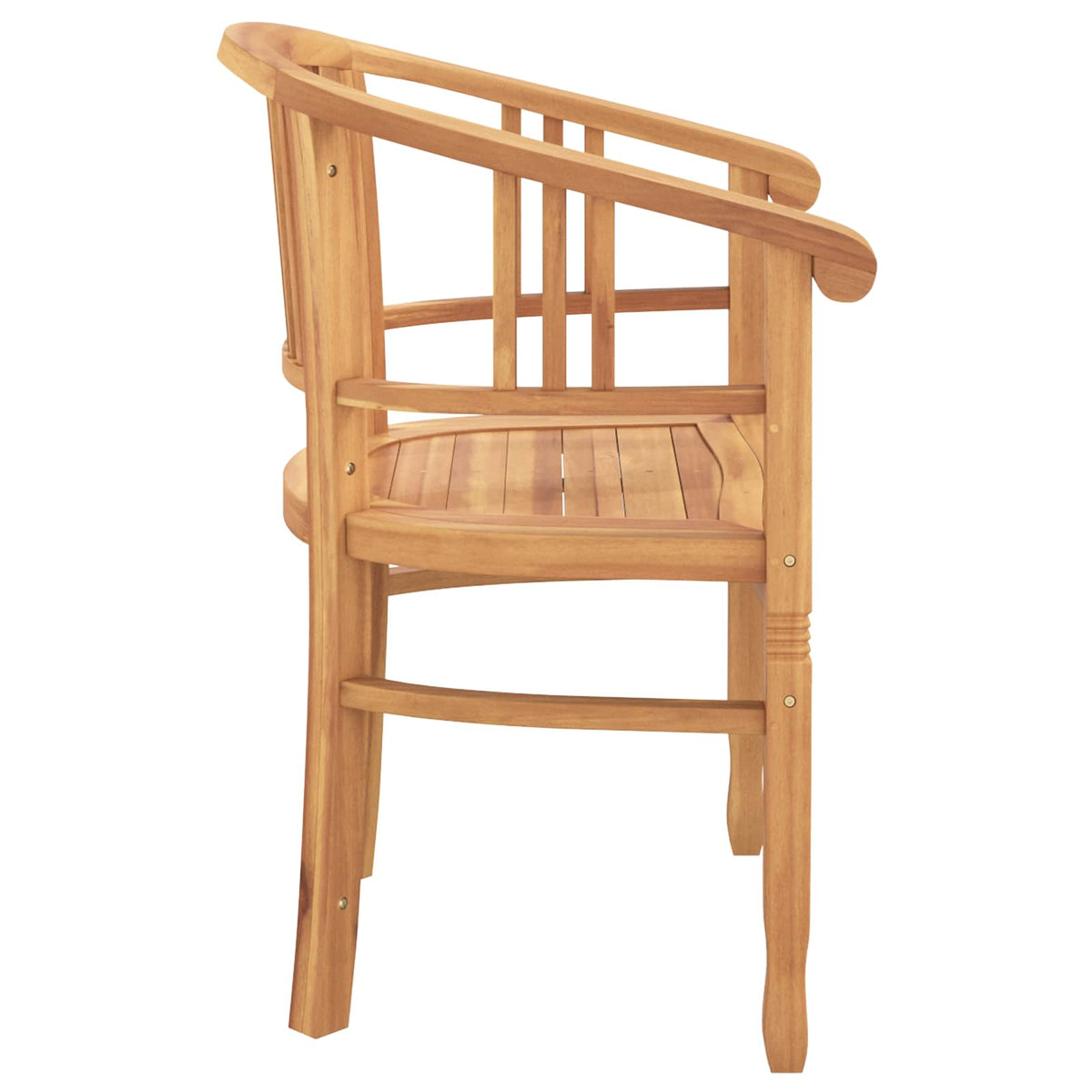 vidaXL Tuinstoelen 2 pcs Bruin 63 x 58 x 89 cm Massief teakhout