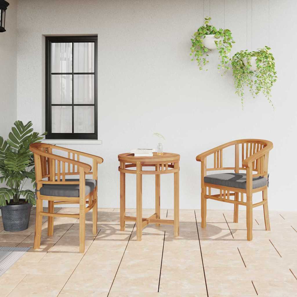 vidaXL Tuinstoelen 2 pcs Bruin 63 x 58 x 89 cm Massief teakhout