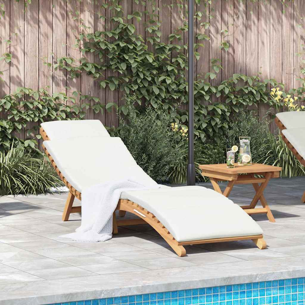 vidaXL Tuininfurniture Sunlounger met kussen Bruin 198 x 55 x 58,5 cm