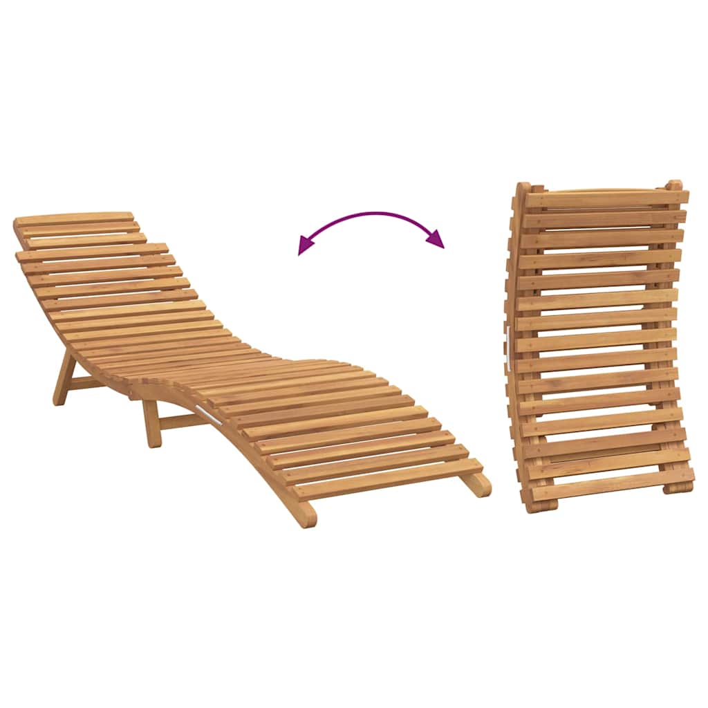vidaXL Tuininfurniture Sunlounger met kussen Bruin 198 x 55 x 58,5 cm