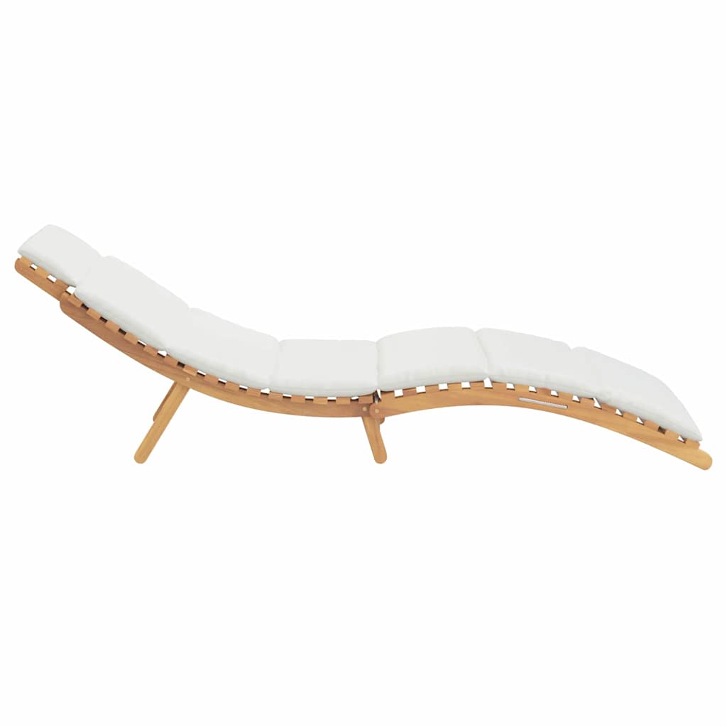 vidaXL Tuininfurniture Sunlounger met kussen Bruin 198 x 55 x 58,5 cm