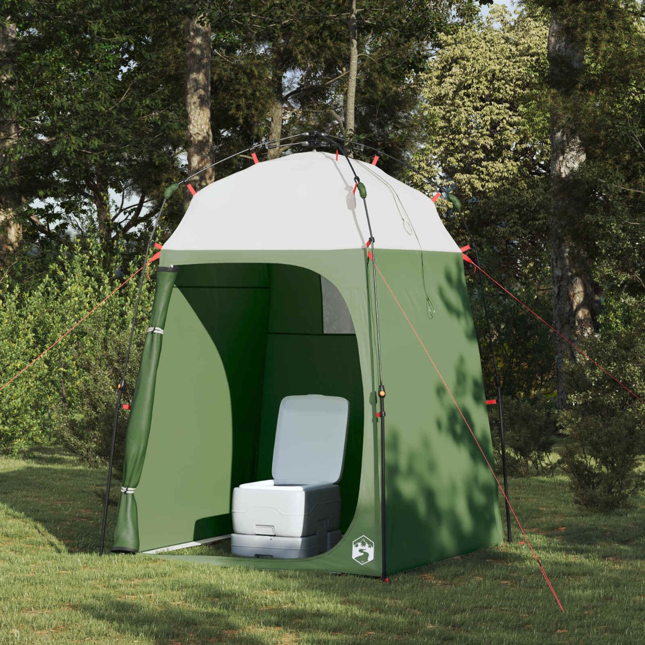 vidaXL Doucheruimte met opslag Groen 160 x 160 x 227 cm Staal