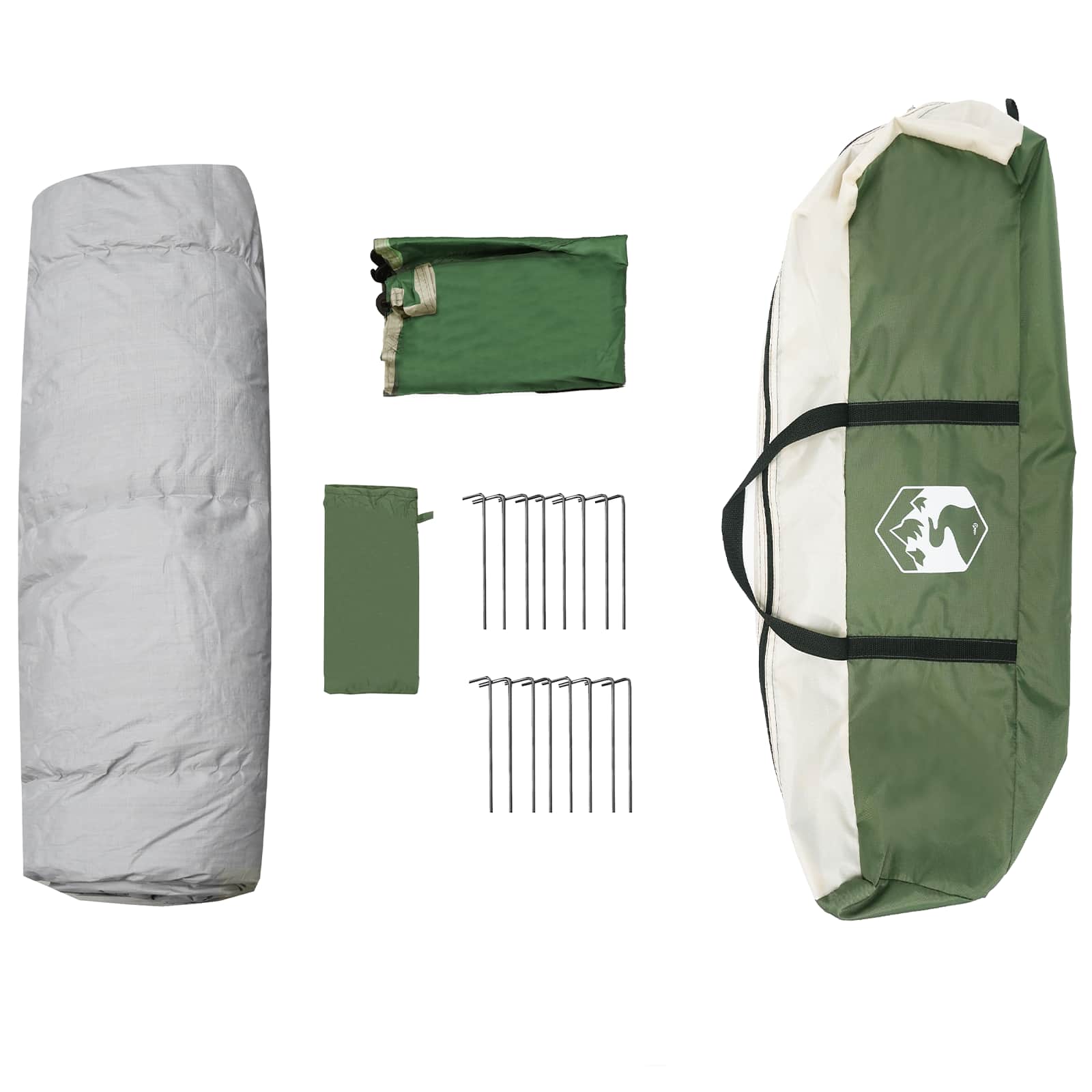 vidaXL Directe Tent met opslag Groen 280 x 280 x 160 cm Staal