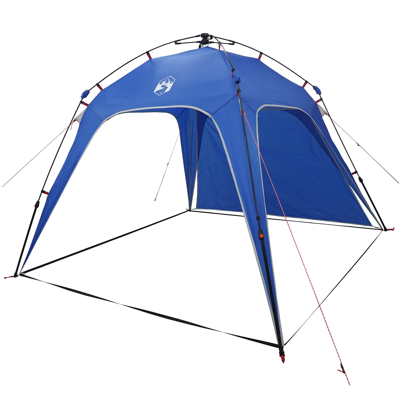 vidaXL Directe Tent met opslag Azure Blauw 260 x 260 x 185 cm Staal