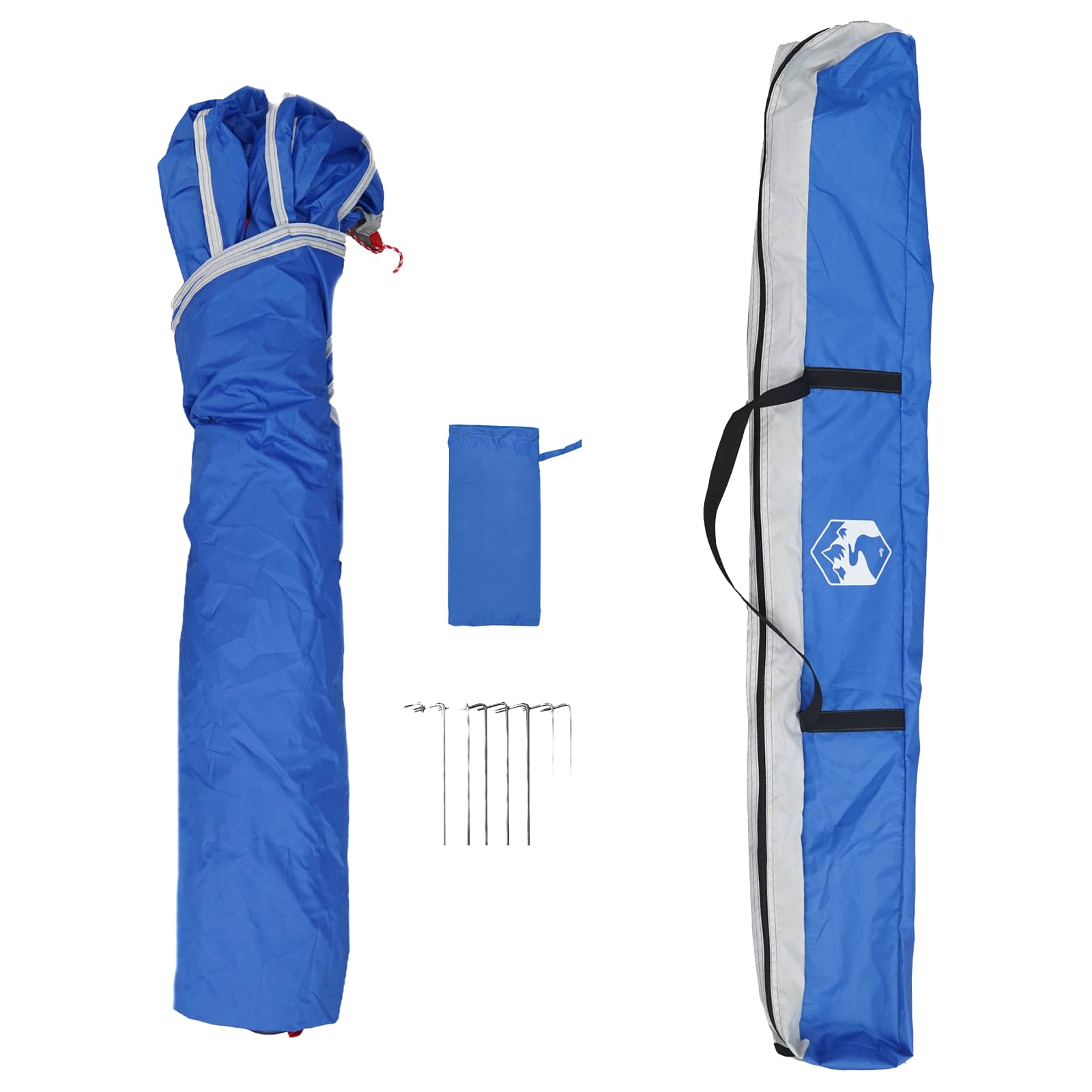 vidaXL Directe Tent met opslag Azure Blauw 260 x 260 x 185 cm Staal