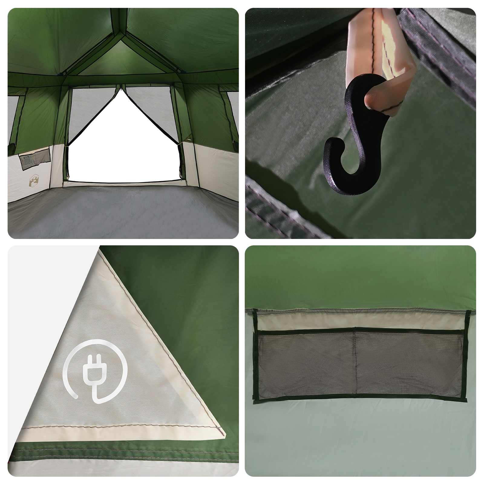 vidaXL Directe Tent met opslag ALTA Groen 458 x 400 x 230 cm Staal