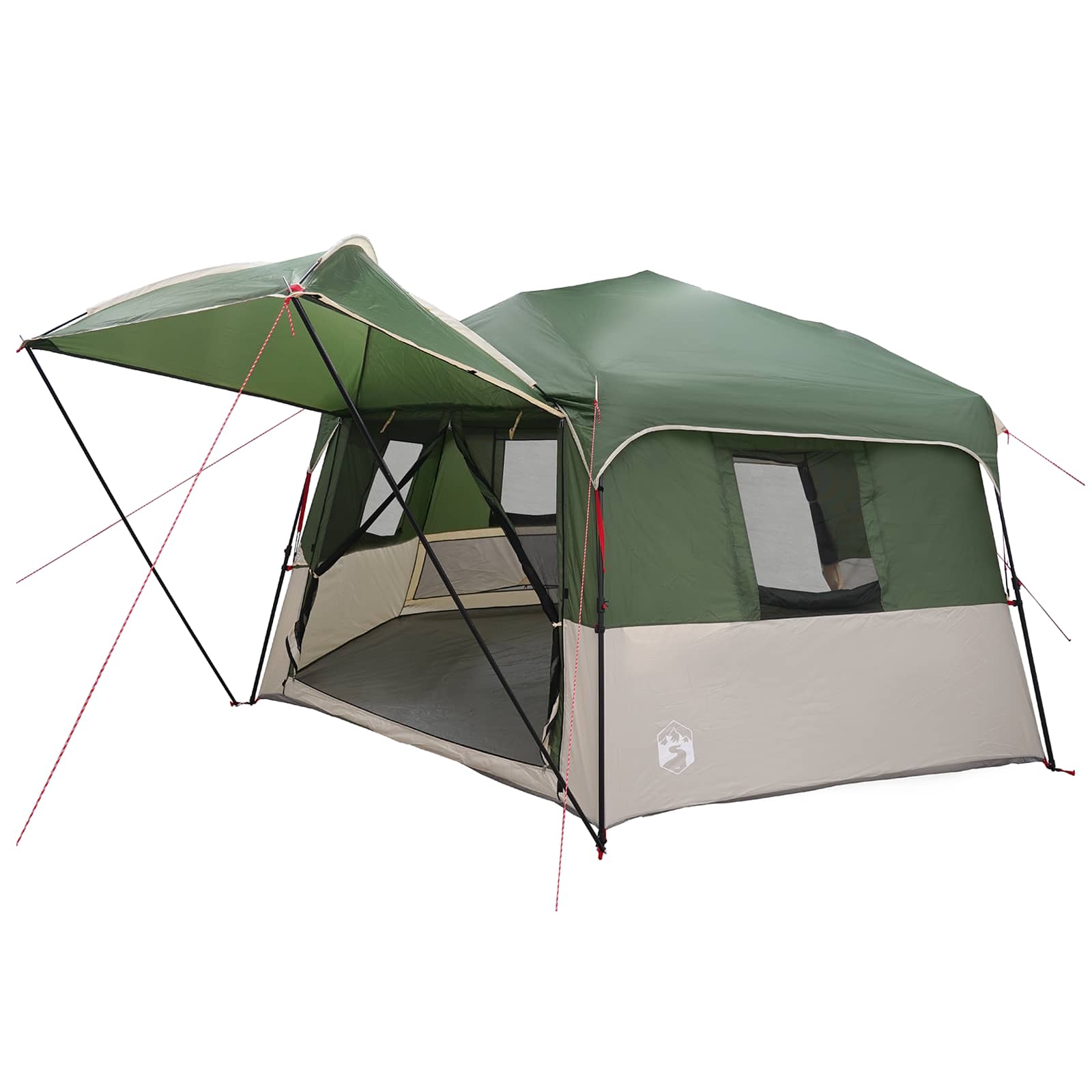 vidaXL Directe Tent met opslag ALTA Groen 458 x 400 x 230 cm Staal
