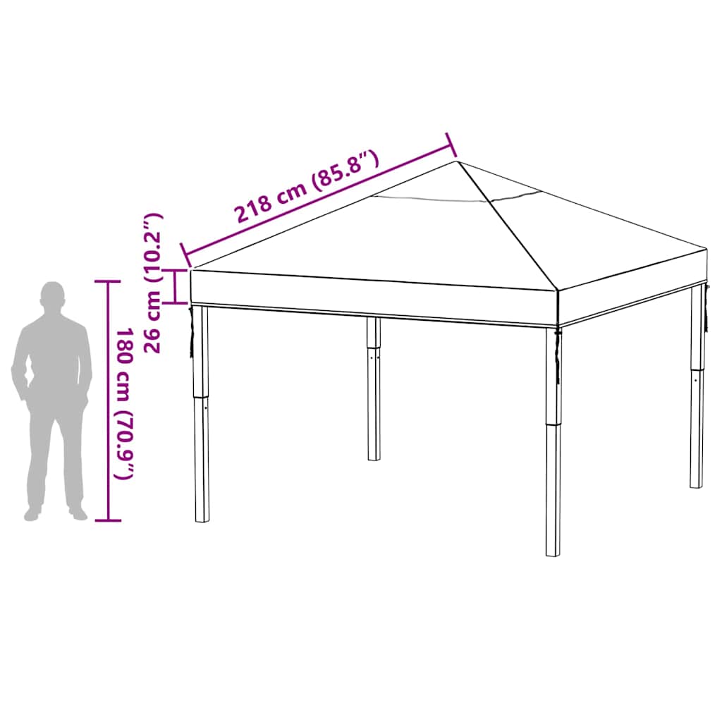 vidaXL Gazebo Dekking Vervanging Doorzichtig 400 x 300 x 32 cm PVC