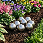 vidaXL Geborstelde Bal 8 st Ø 5 cm zilver RVS 201