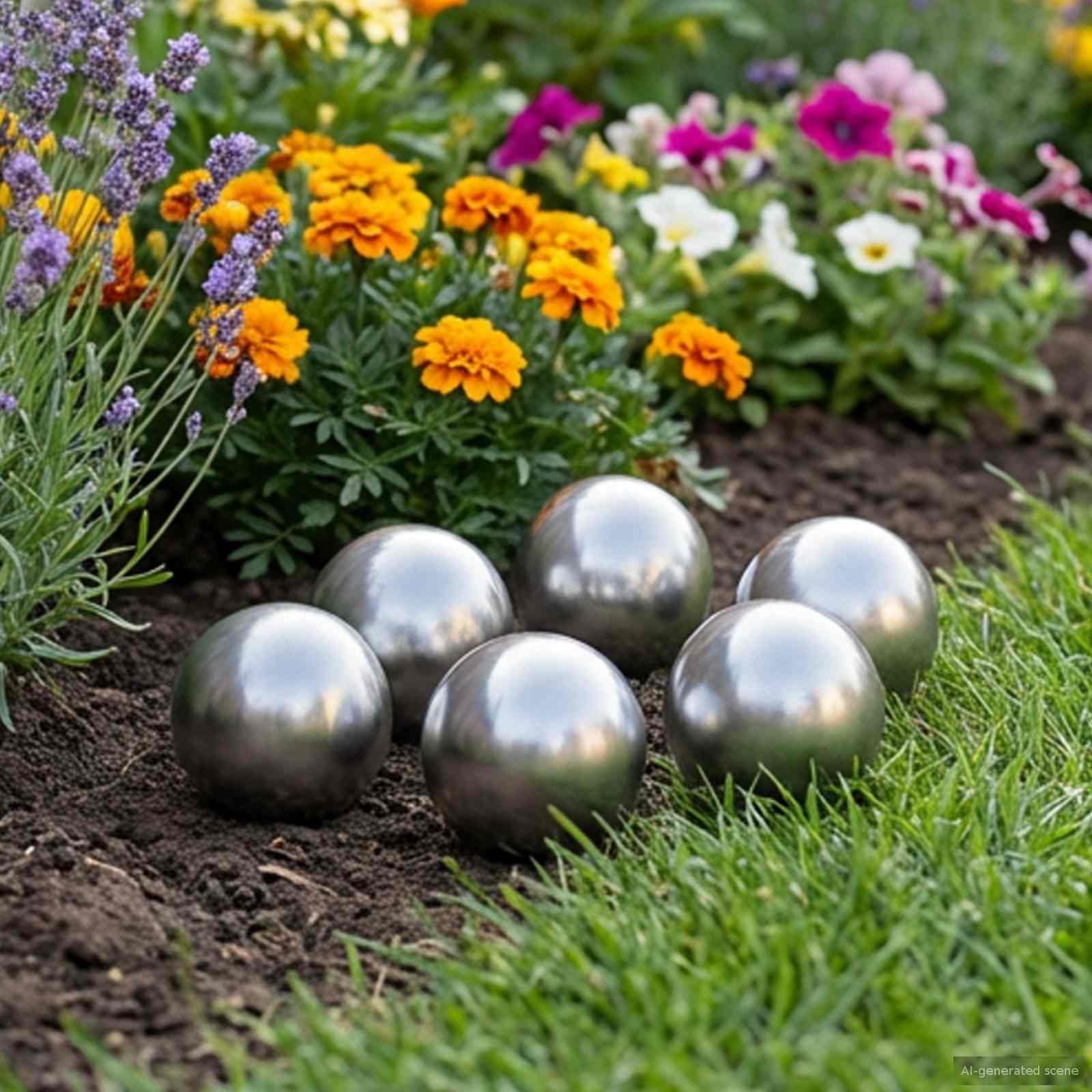 vidaXL Geborstelde Bal 8 st Ø 5 cm zilver RVS 201