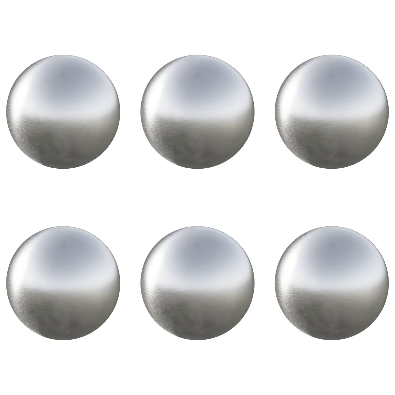 vidaXL Geborstelde Bal 8 st Ø 5 cm zilver RVS 201
