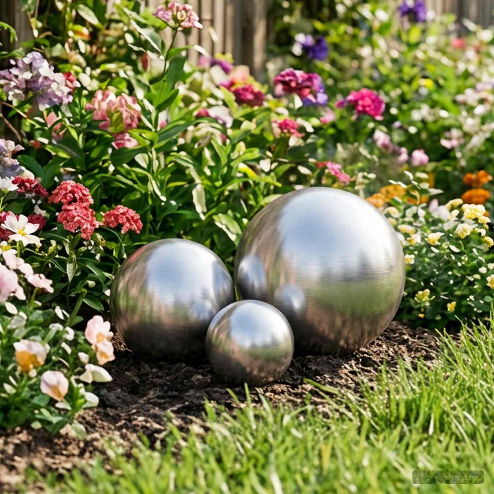 vidaXL Geborstelde Bal 8 st Ø 5 cm zilver RVS 201