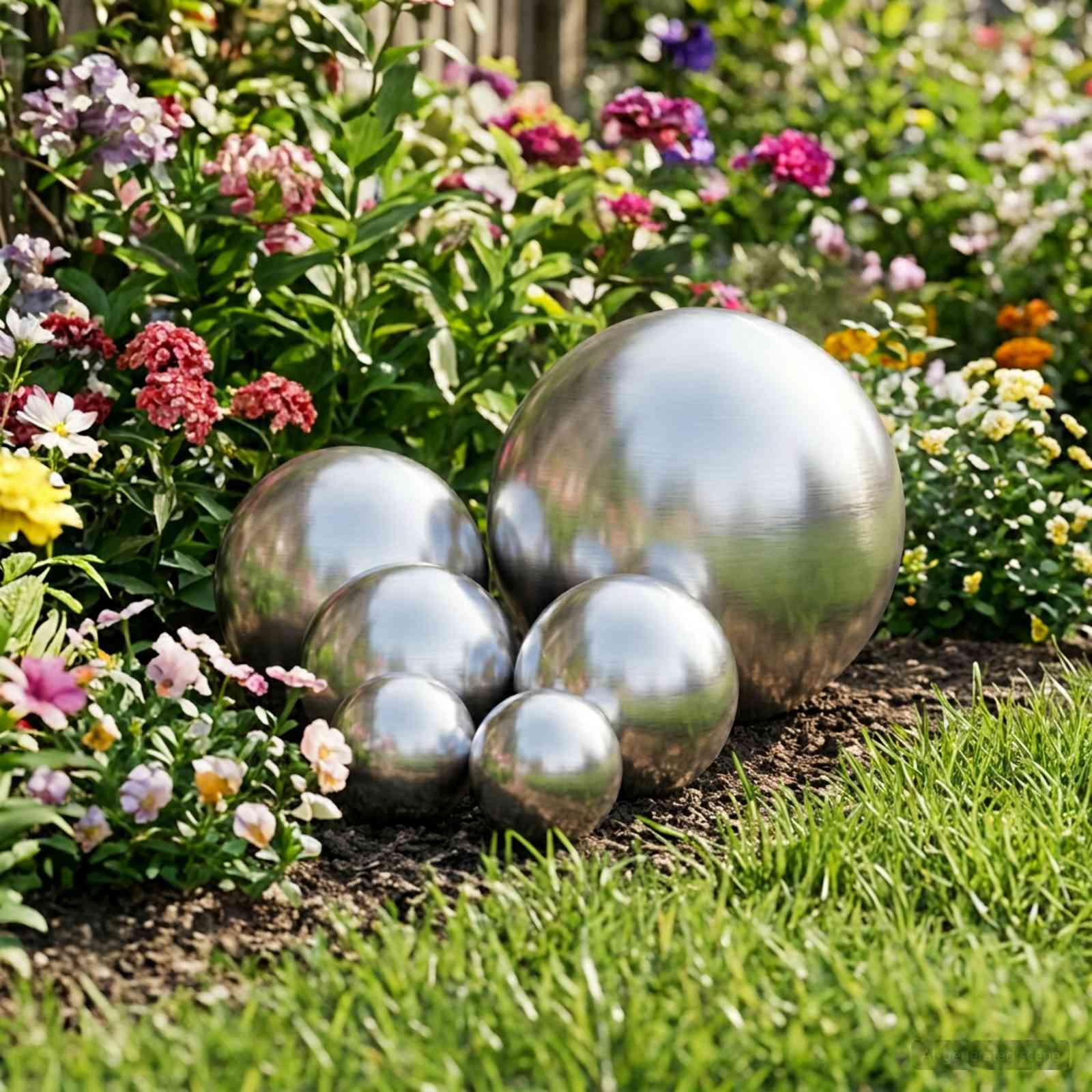 vidaXL Geborstelde Bal 8 st Ø 5 cm zilver RVS 201