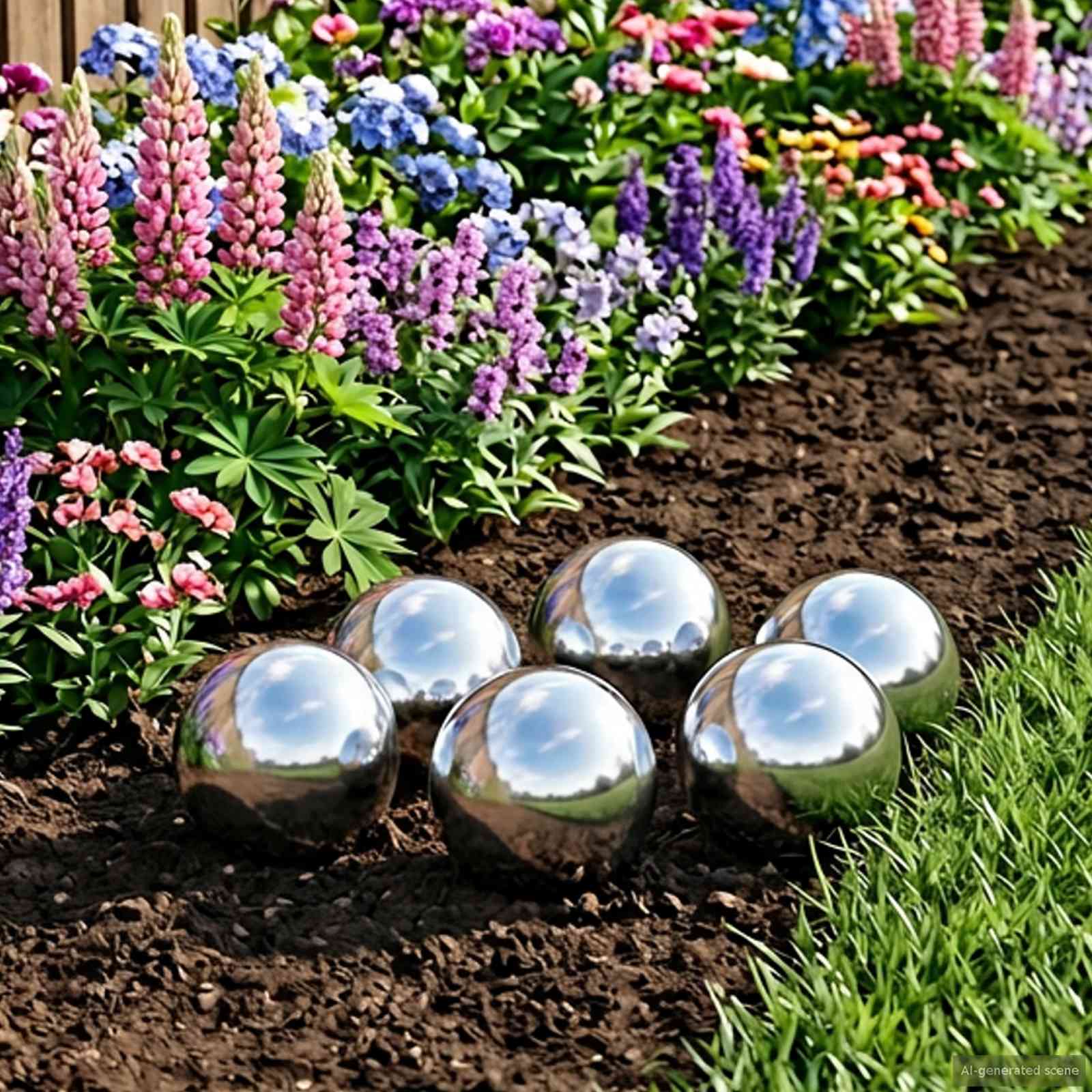 vidaXL Geborstelde Bal 8 st Ø 5 cm zilver RVS 201