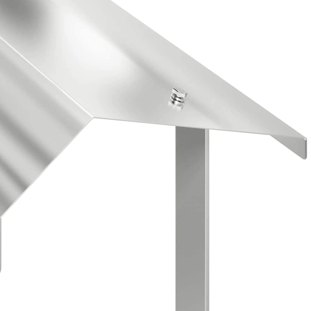 vidaXL Rookkap Zilver 40 x 40 x 37.5 cm Roestvrij staal