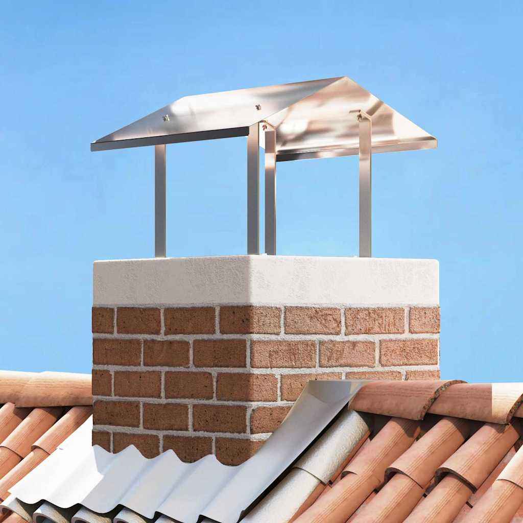 vidaXL Rookkap Zilver 40 x 40 x 37.5 cm Roestvrij staal