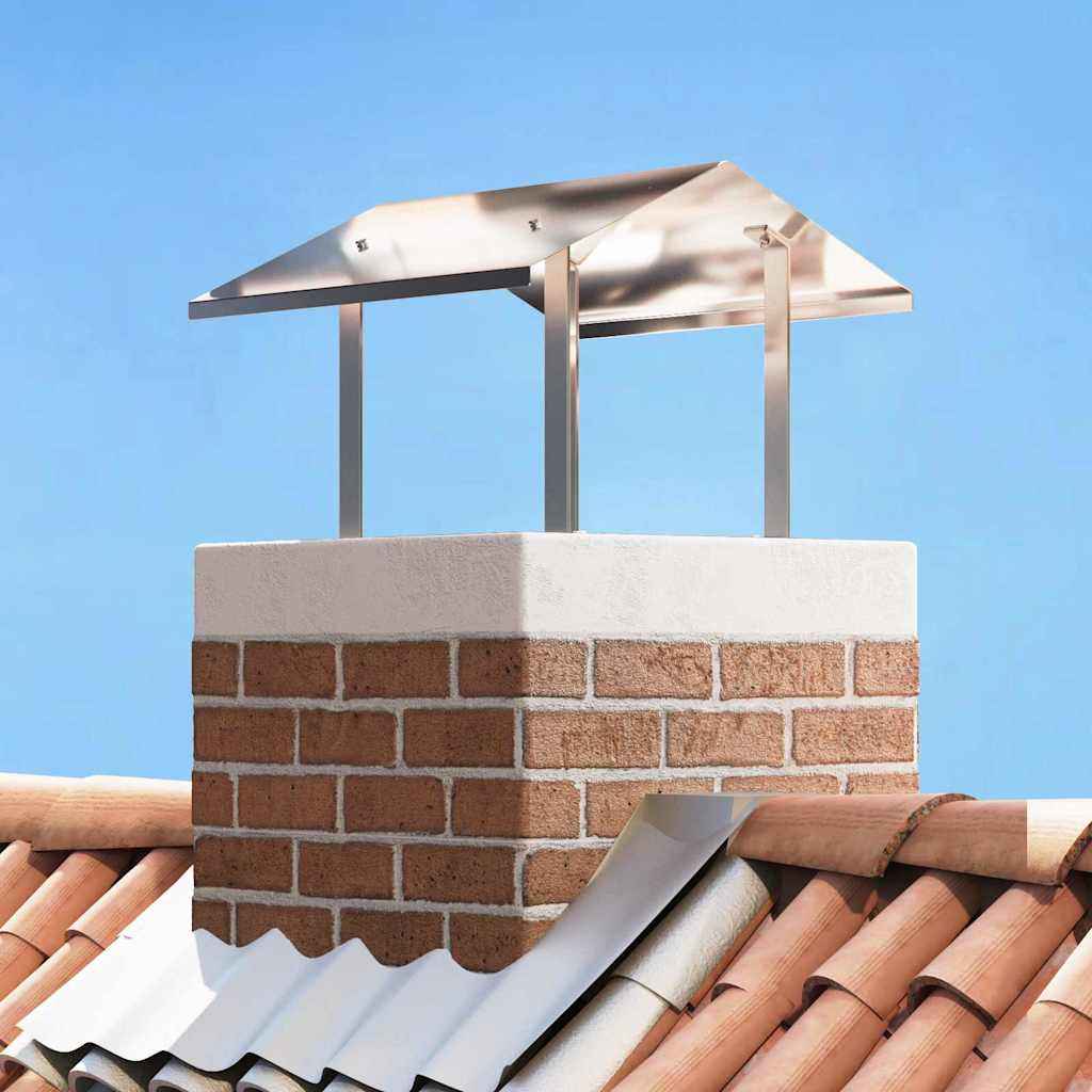 vidaXL Rookkap Zilver 40 x 40 x 37.5 cm Roestvrij staal