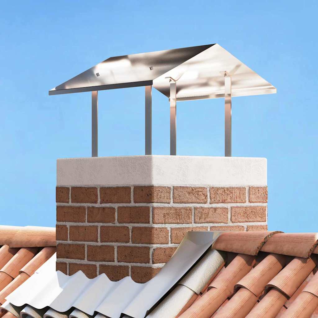 vidaXL Rookkap Zilver 40 x 40 x 37.5 cm Roestvrij staal
