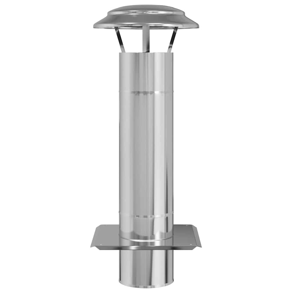 vidaXL Schouw Verlenging Zilver 25 x 25 x 65 cm Roestvrij staal