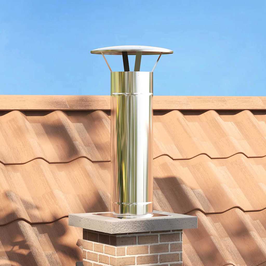 vidaXL Schouw Verlenging Zilver 25 x 25 x 82 cm Roestvrij staal