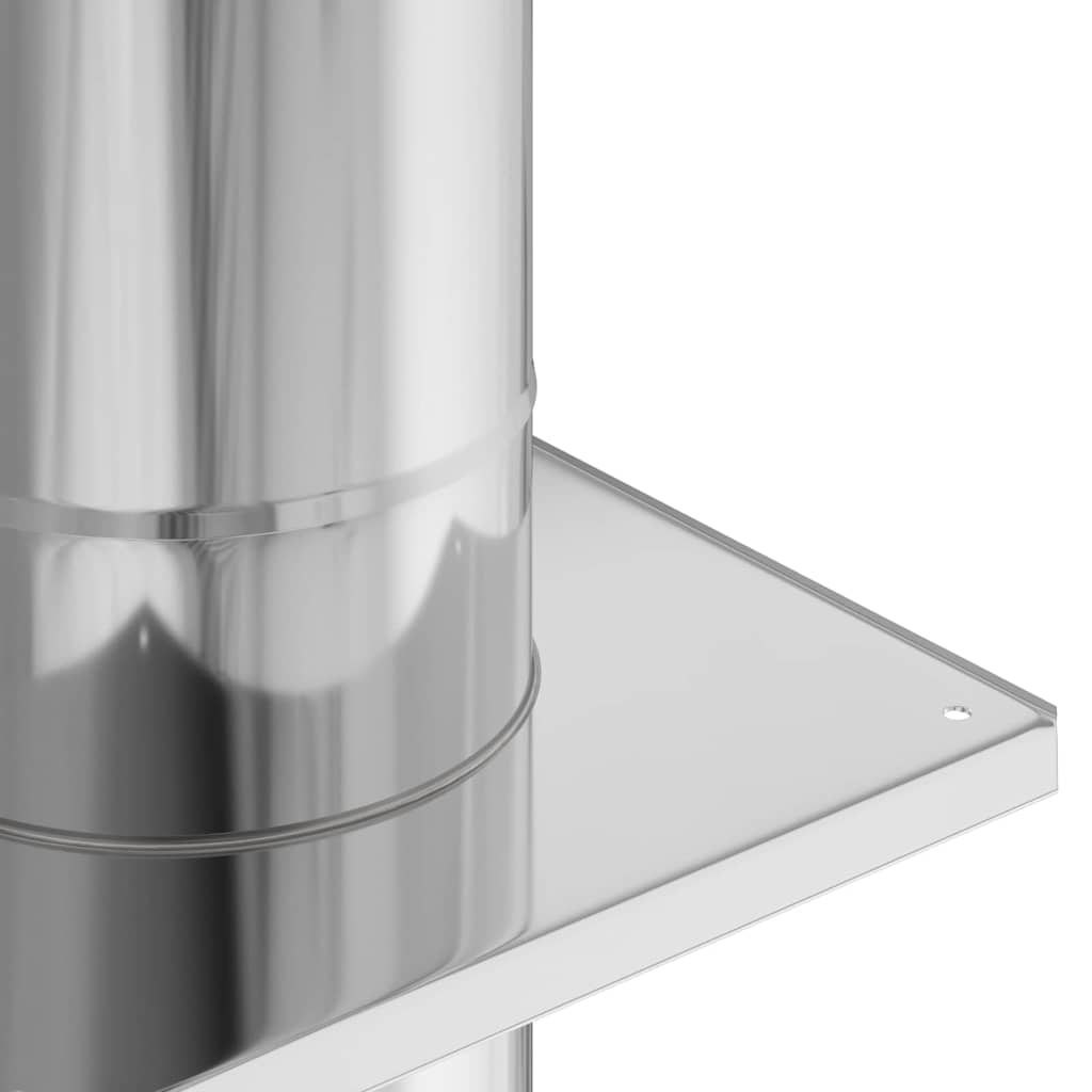 vidaXL Schouw Verlenging Zilver 25 x 25 x 132 cm Roestvrij staal
