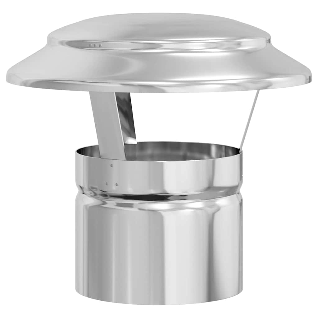 vidaXL Regenbescherming voor Schoorsteen Zilver 20 x 20 x 18 cm