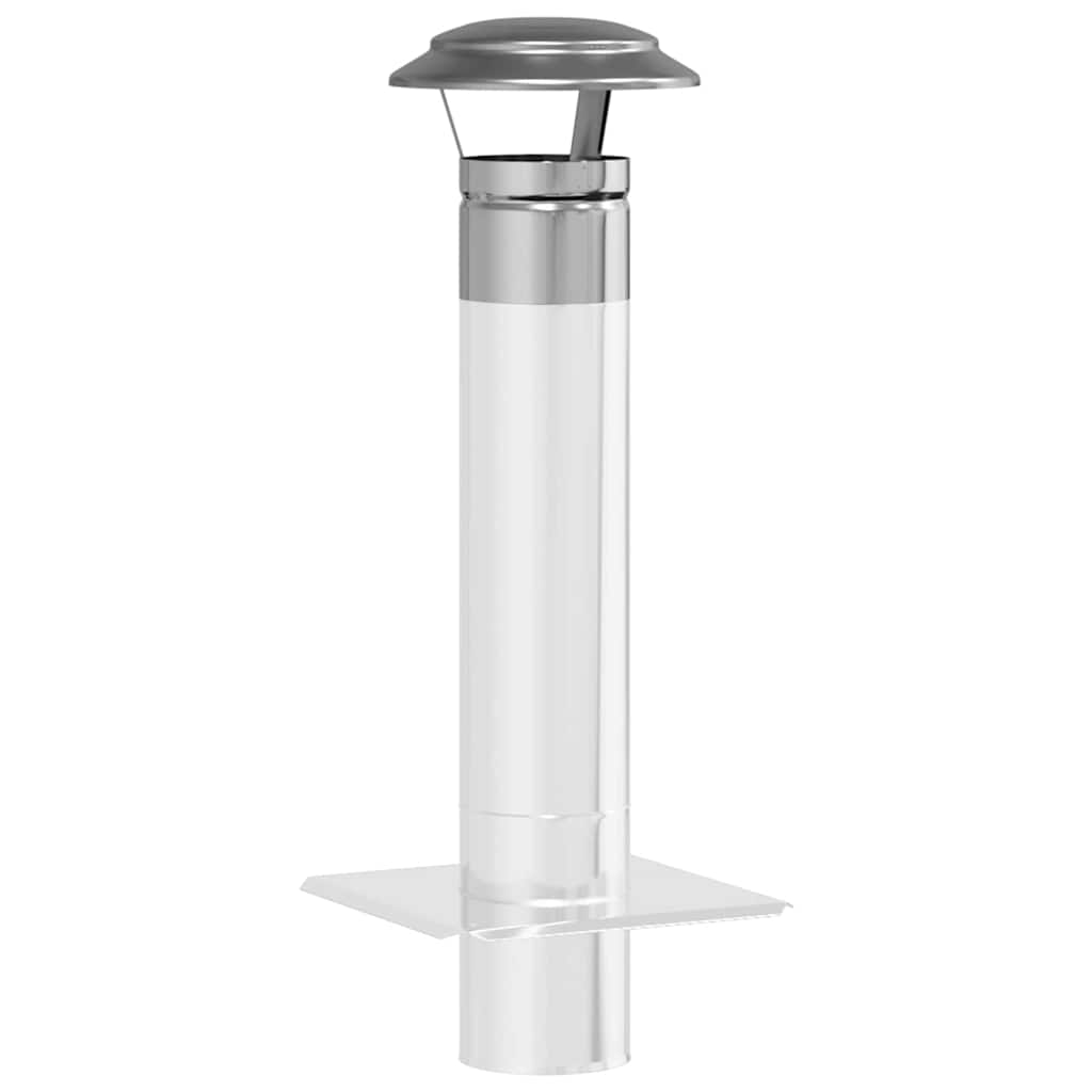 vidaXL Regenbescherming voor Schoorsteen Zilver 20 x 20 x 18 cm