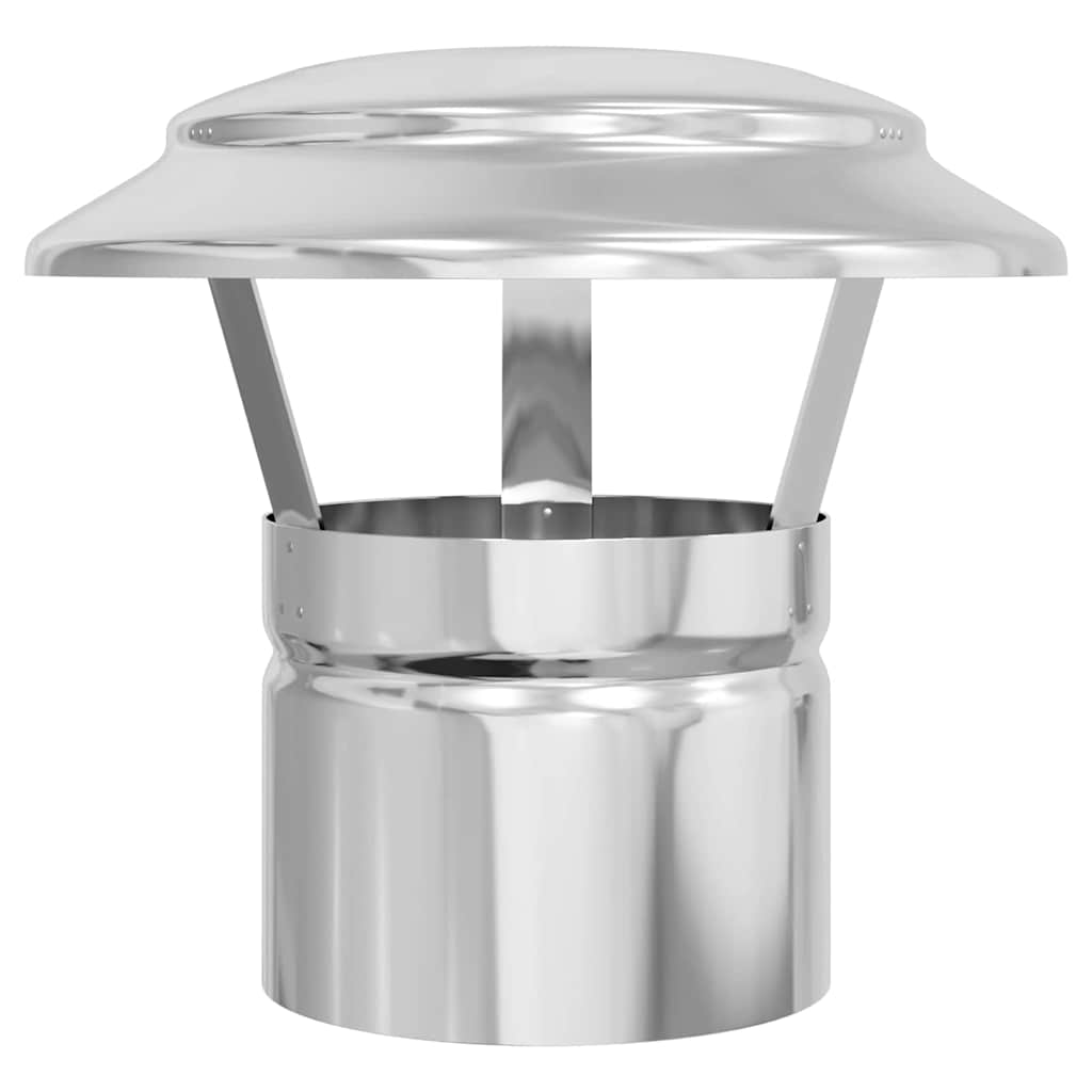 vidaXL Regenbescherming voor Schoorsteen Zilver 20 x 20 x 18 cm