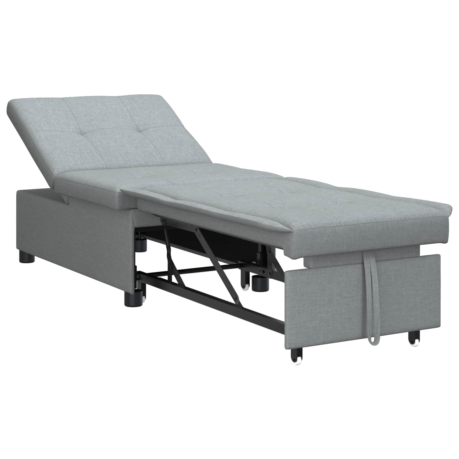 vidaXL 3-in-1 Sofa Bed - Uittrekbaar ontwerp in lichtgrijze stof