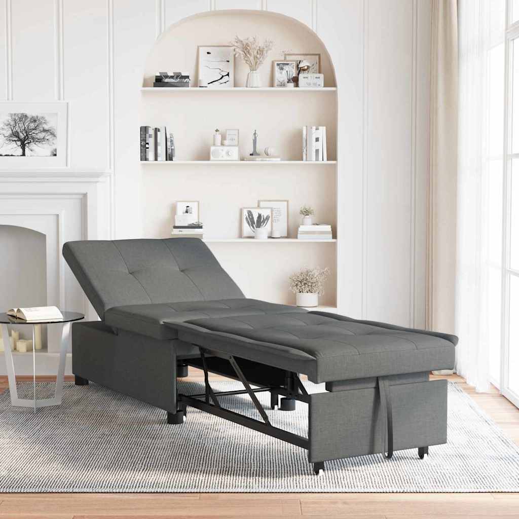 vidaXL 3-in-1 Sofa Bed - Uittrekbaar ontwerp in lichtgrijze stof