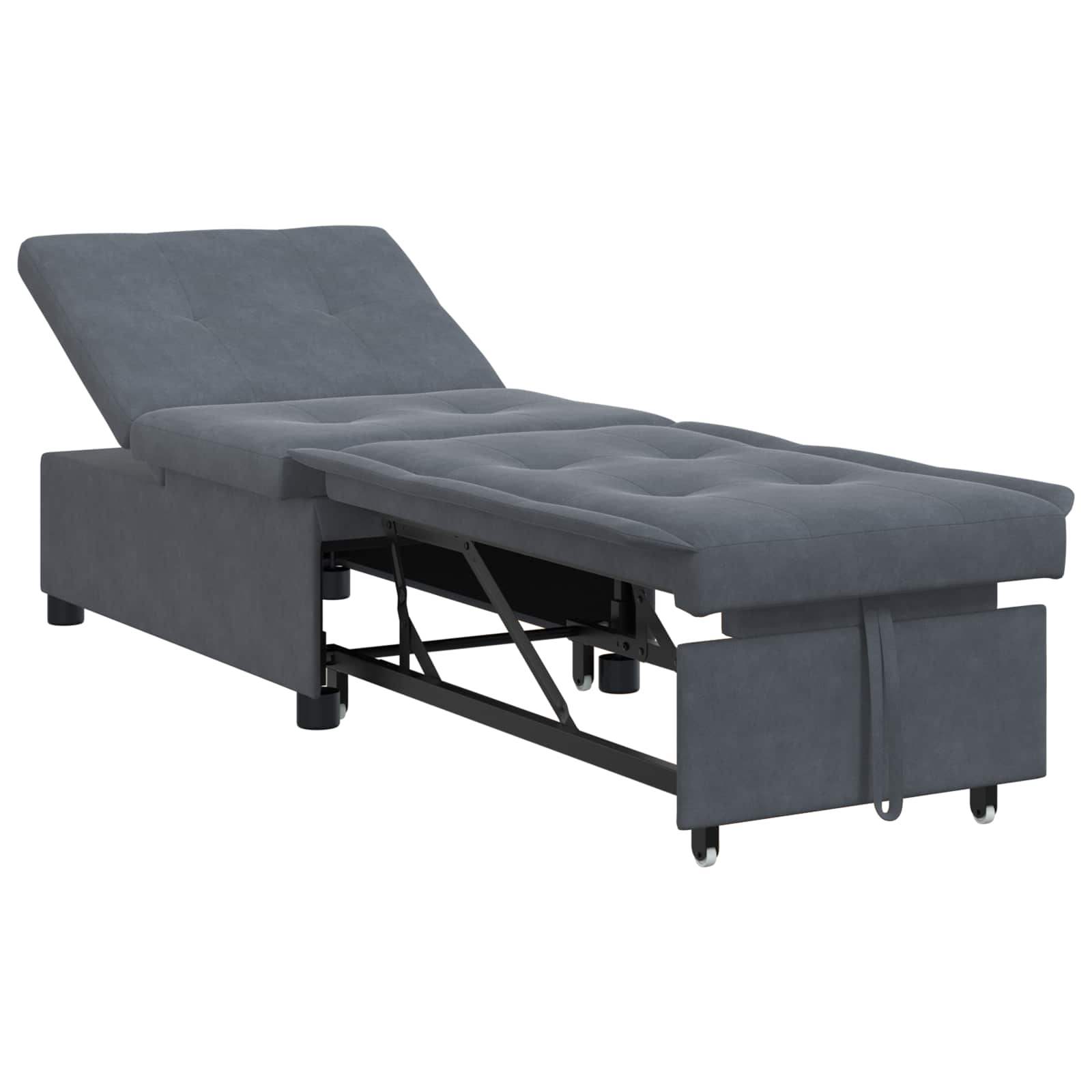 vidaXL 3-in-1 Uittrekbaar Sofabed Blauw Fluweel