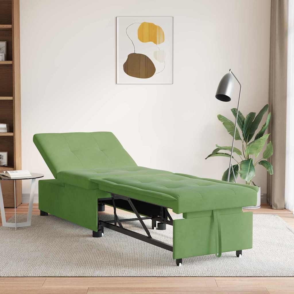 vidaXL 3-in-1 Uittrekbaar Sofabed Blauw Fluweel