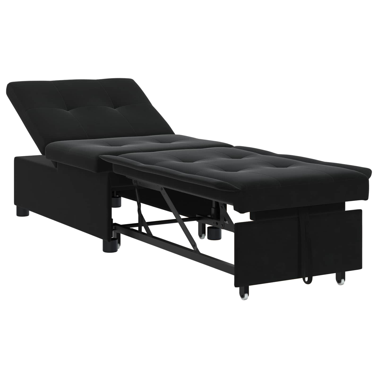 vidaXL 3-in-1 Uittrekbaar Sofabed Blauw Fluweel