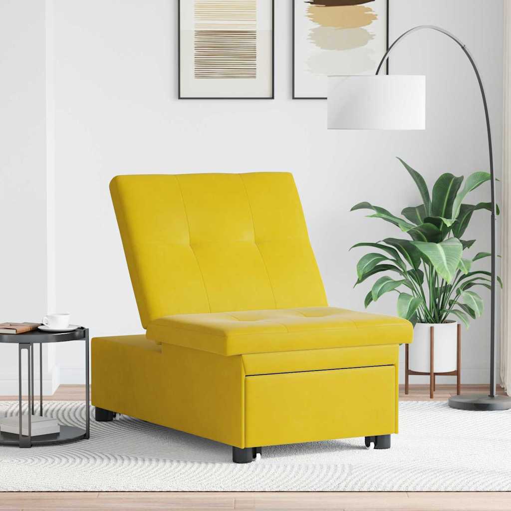 vidaXL 3-in-1 Uittrekbaar Sofabed Blauw Fluweel