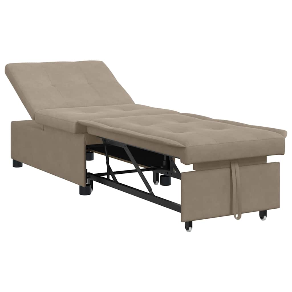 vidaXL 3-in-1 Uittrekbare Sofa Bed in Taupe Stof