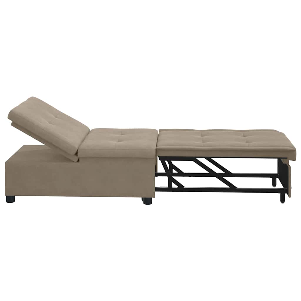 vidaXL 3-in-1 Uittrekbare Sofa Bed in Taupe Stof