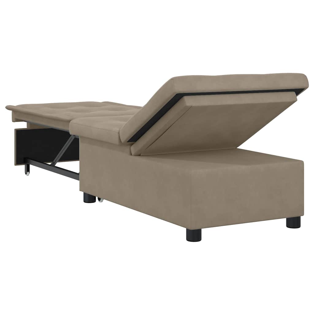 vidaXL 3-in-1 Uittrekbare Sofa Bed in Taupe Stof