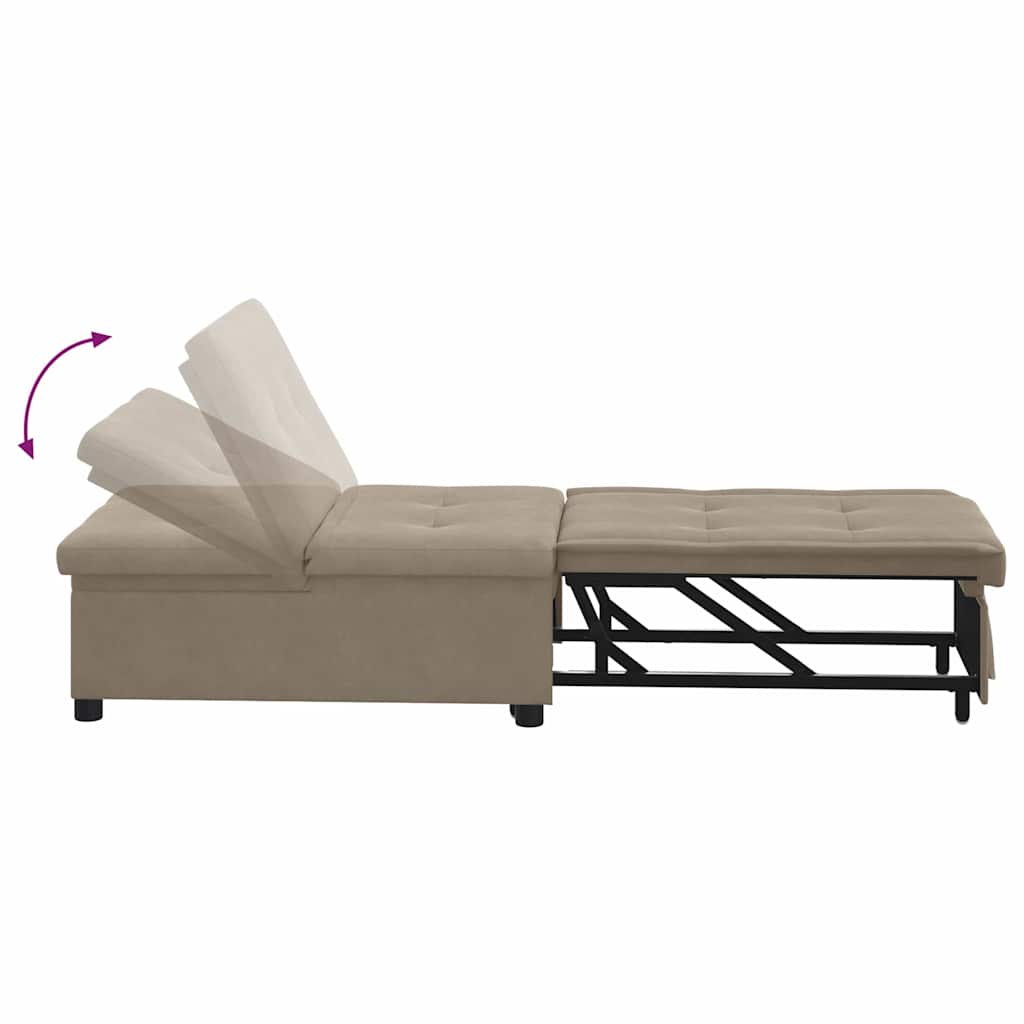 vidaXL 3-in-1 Uittrekbare Sofa Bed in Taupe Stof