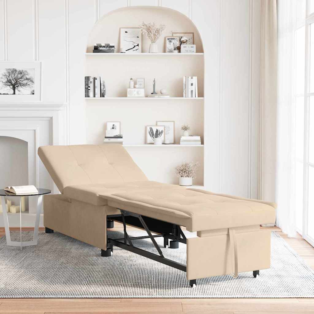 vidaXL 3-in-1 Uittrekbare Sofa Bed in Taupe Stof
