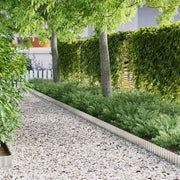 vidaxl Gras Rand Zilver 1000 x 15 x 0.03 cm Gegalvaniseerd staal