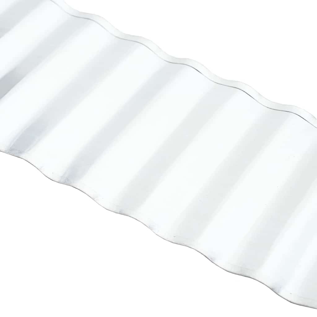 vidaxl Gras Rand Zilver 1000 x 15 x 0.03 cm Gegalvaniseerd staal