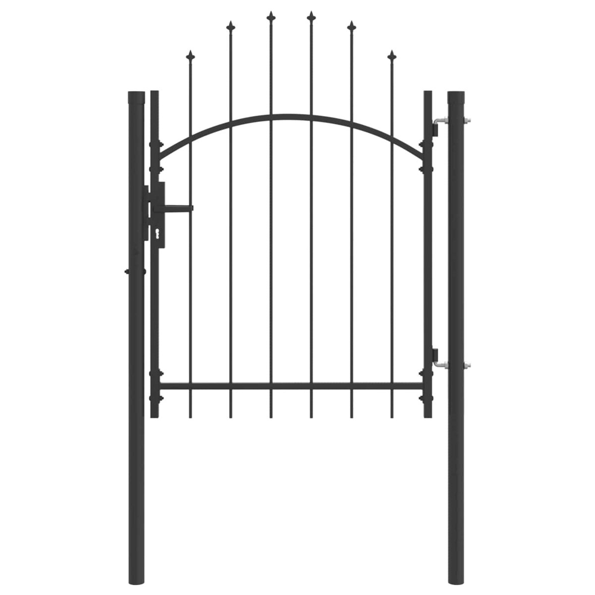 vidaXL Poort 1x1,75 m staal zwart