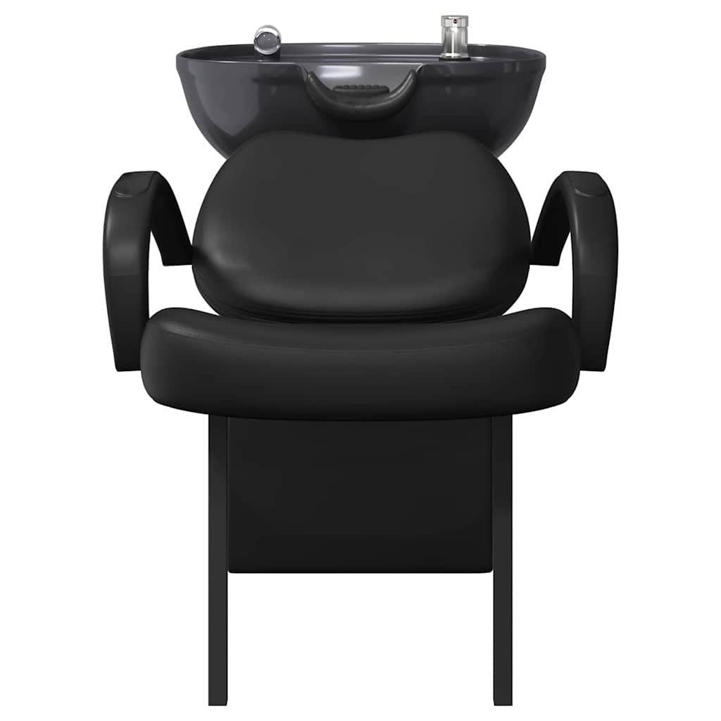 vidaXL Shampoo Stoel Zwart 63 x 141 x 92 cm PVC