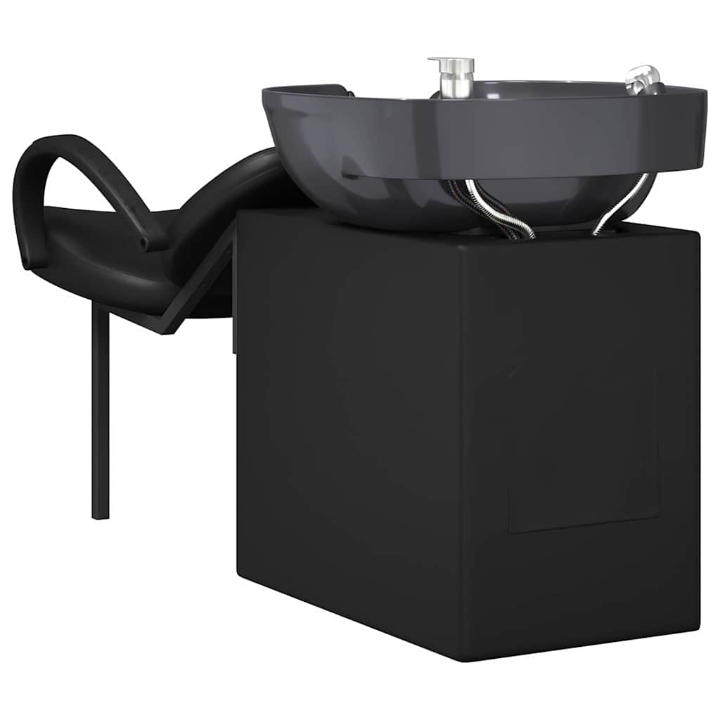 vidaXL Shampoo Stoel Zwart 63 x 141 x 92 cm PVC