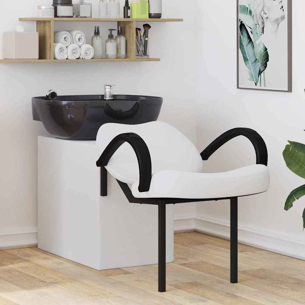 vidaXL Shampoo Stoel Zwart 63 x 141 x 92 cm PVC