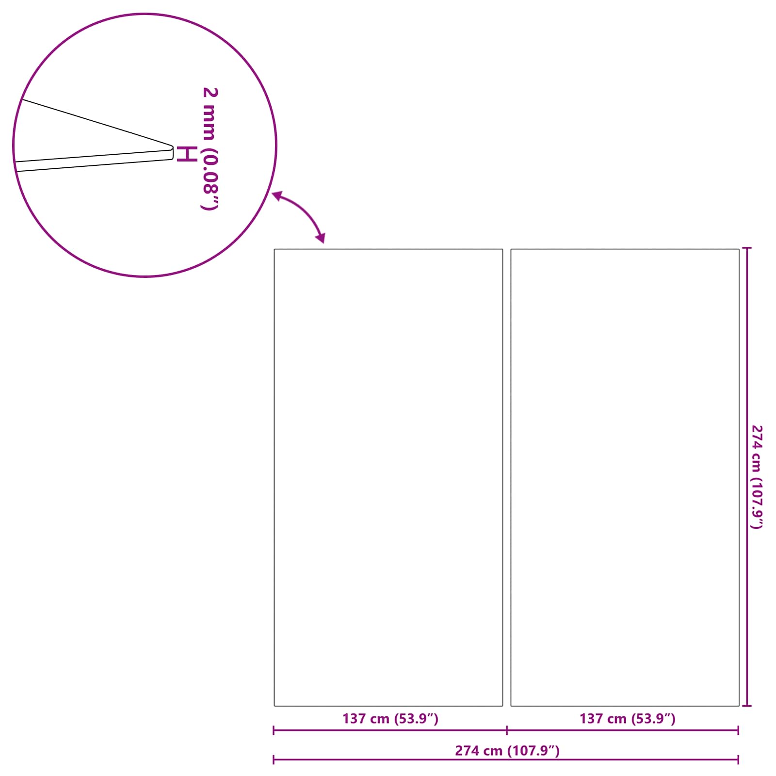 vidaXL Zwembad Grondzeil Lichtgrijs 274 x 274 cm Nonwoven stof